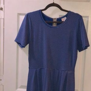 Large Amelia, Blue and White striped